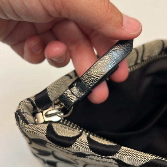 COACH SIGNATURE MONOGRAM BLACK & GRAY TOTE BAG PURSE - Picture 16 of 16